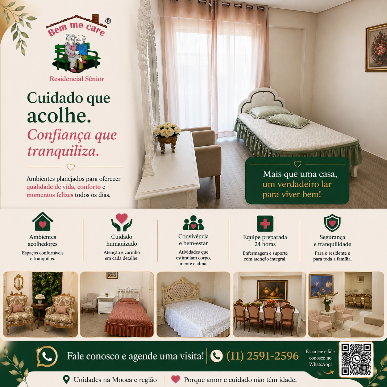 Ambientes planejados para qualidade de vida na Bem Me Care