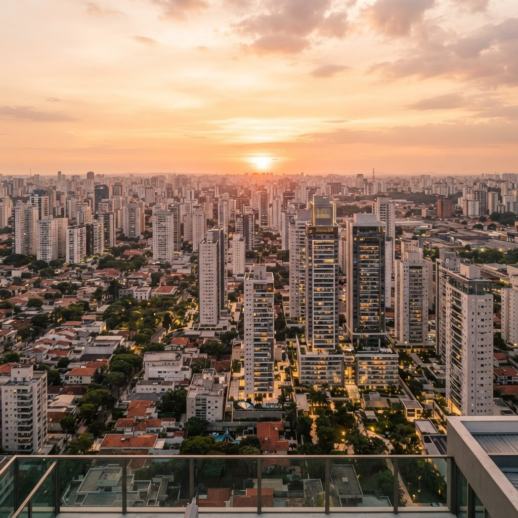 Skyline sofisticado do Tatuapé e Jardim Anália Franco em São Paulo