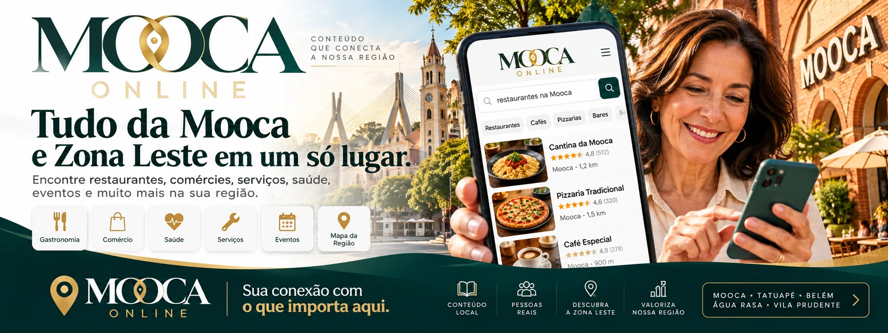 Mooca Online: tudo da Mooca e da Zona Leste em um só lugar. Restaurantes, comércios, serviços, saúde, eventos e o mapa da região.